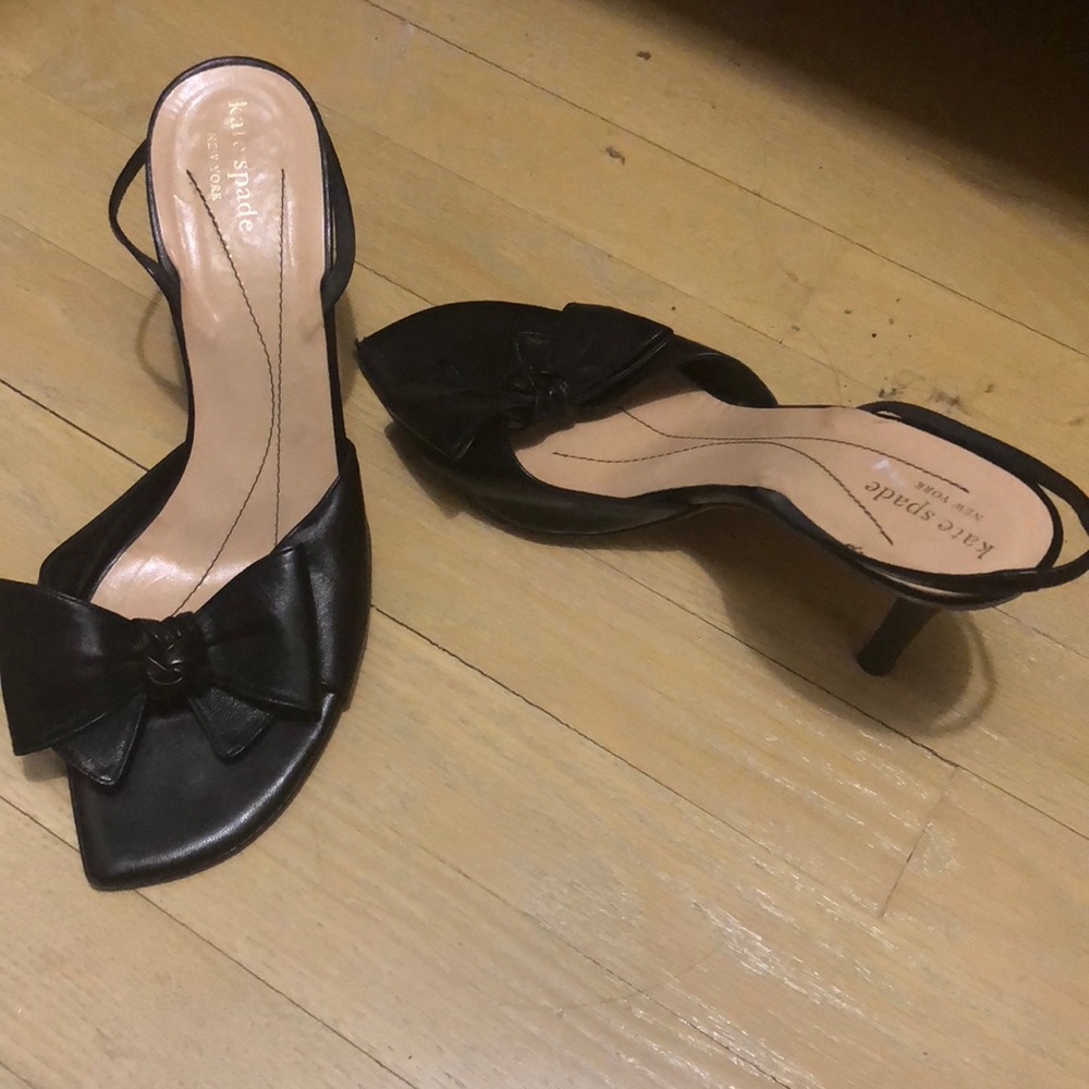 Kate spade bow open toe heels